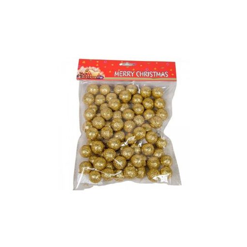 Glitteres golyó 18mm arany 20gr